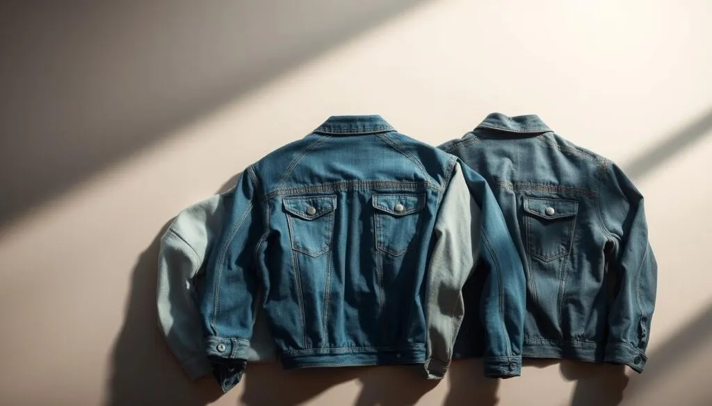 Jeansjacke Auswahl Materialien Jeansjacke Auswahl Materialien