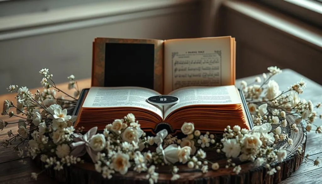 Kreative Dekoration Audio Gästebuch