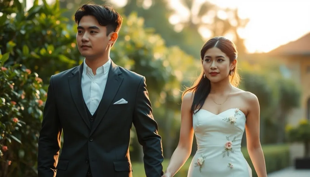 Moderne Hochzeitsoutfits Tradition