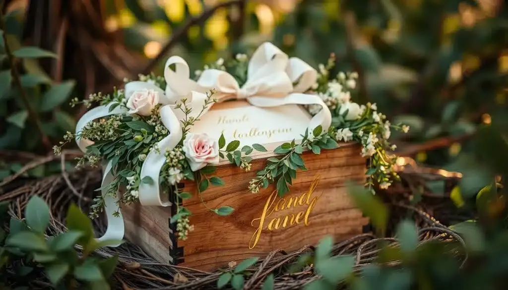 Dekorierte Kartenbox Hochzeit