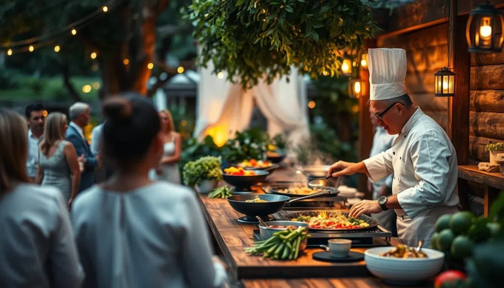 Live Cooking Station Hochzeit