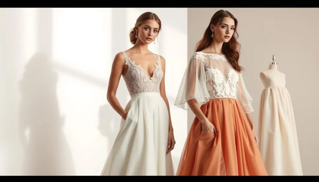 zweiteilige Brautkleider Kombinationen