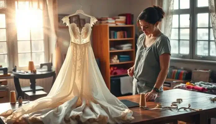 Altes Brautkleid umschneidern