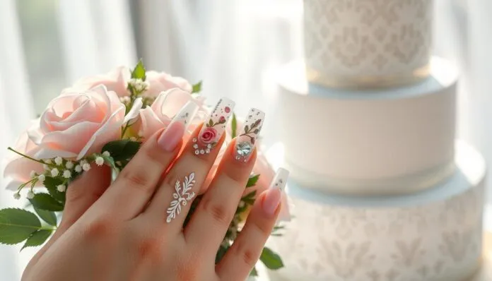 Gelnaegel-Hochzeit-Braut Gelnägel Hochzeit Braut