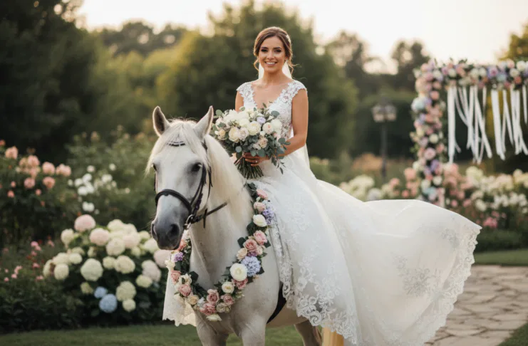 Braut auf Pferd zur Hochzeit 2026 – So gelingt dein Auftritt Braut auf Pferd zur Hochzeit