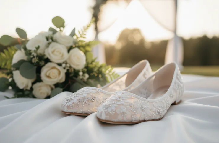 Brautschuhe flach kaufen 2026 – Tipps für deine Hochzeit Brautschuhe flach